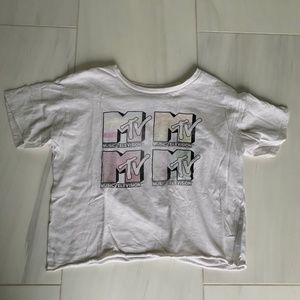 White "MTV" T-shirt
